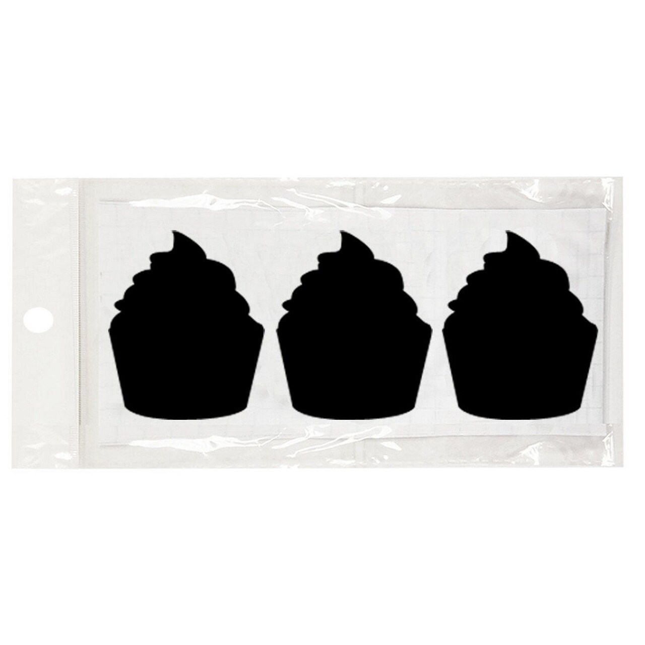 Wrapables Set of 30 Chalkboard Labels / Chalkboard Stickers, 2.95" x 2.32" Cupcake